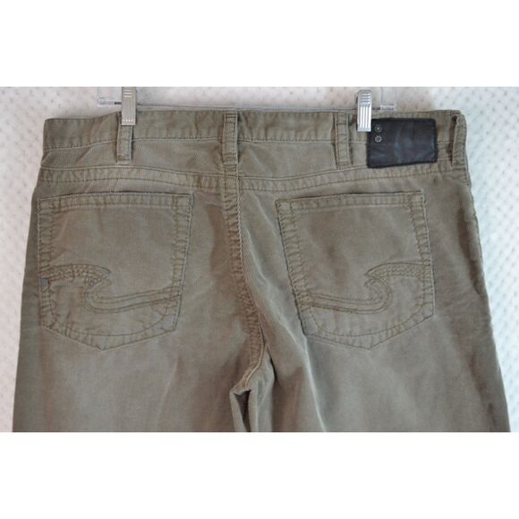 Silver Jeans Grayson Heritage Men's 38x32 Tan Corduroy Pants Preppy Straight Y2K - Picture 8 of 16